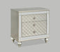Crown Mark Furniture Cristian 2 Drawer Nightstand in Beige image