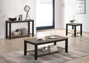 Liihct End Table in Gray/Black