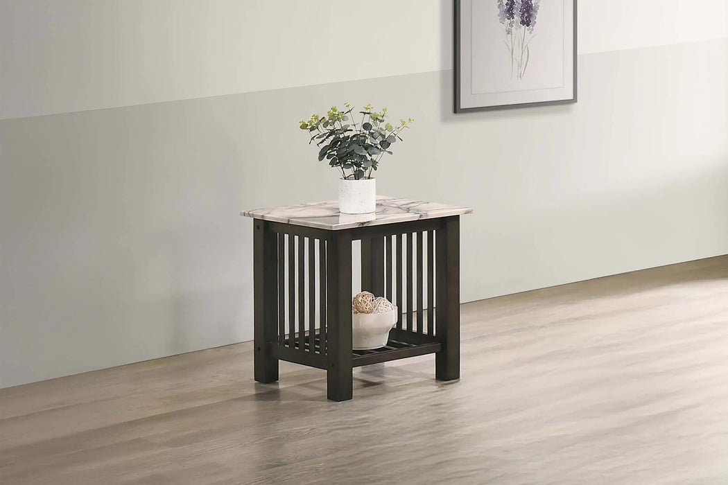 Liihct End Table in Antique Walnut