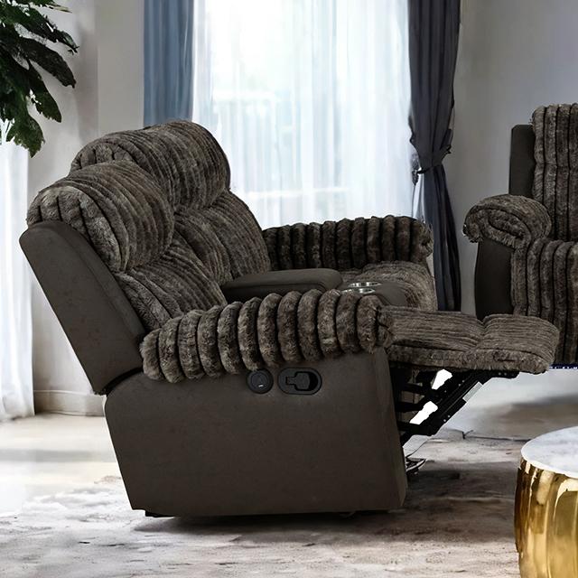 Dionysus Manual Reclining Loveseat Brown