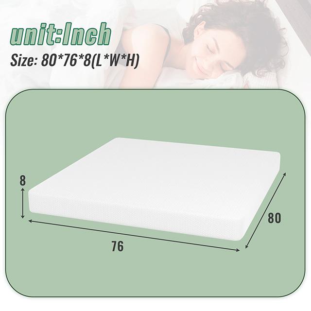 Coreopsis 8" E.King Memory Foam Wave Comfort