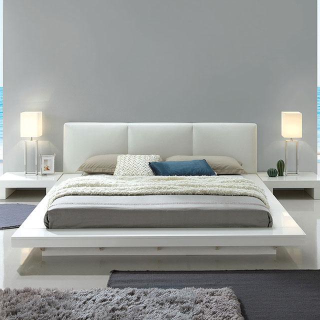 Christie Glossy White Cal.King, E,King, & Queen Bed