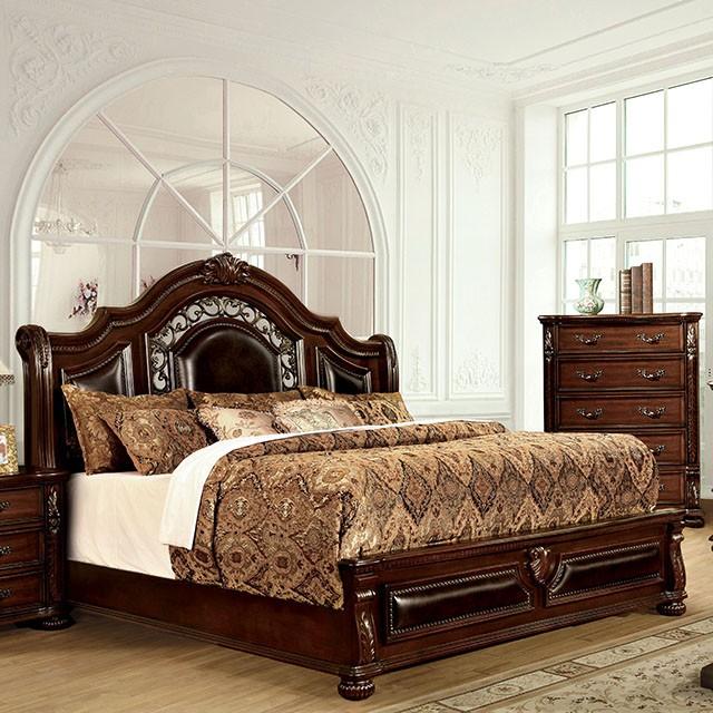 Flandreau Brown Cherry/Espresso Cal.King, E.King & Queen Bed