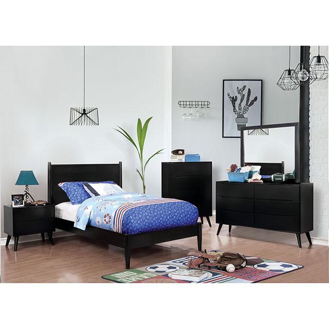 LENNART II Black & White Cal.King, E.King, Full, Queen, Twin Bed