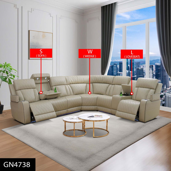 Reclining Power Sectional GN4738