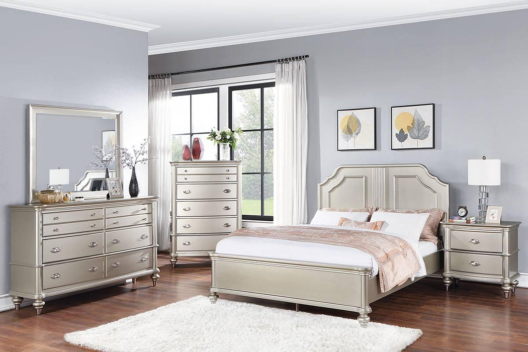 Mcraft Cal-King Bed in Silver