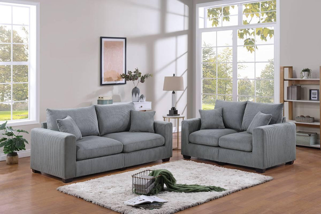 Haoind 2-Pcs Sofa Set in Fog