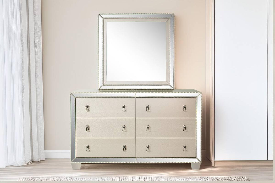 Mcraft Dresser W/Stainless Panel in Silver