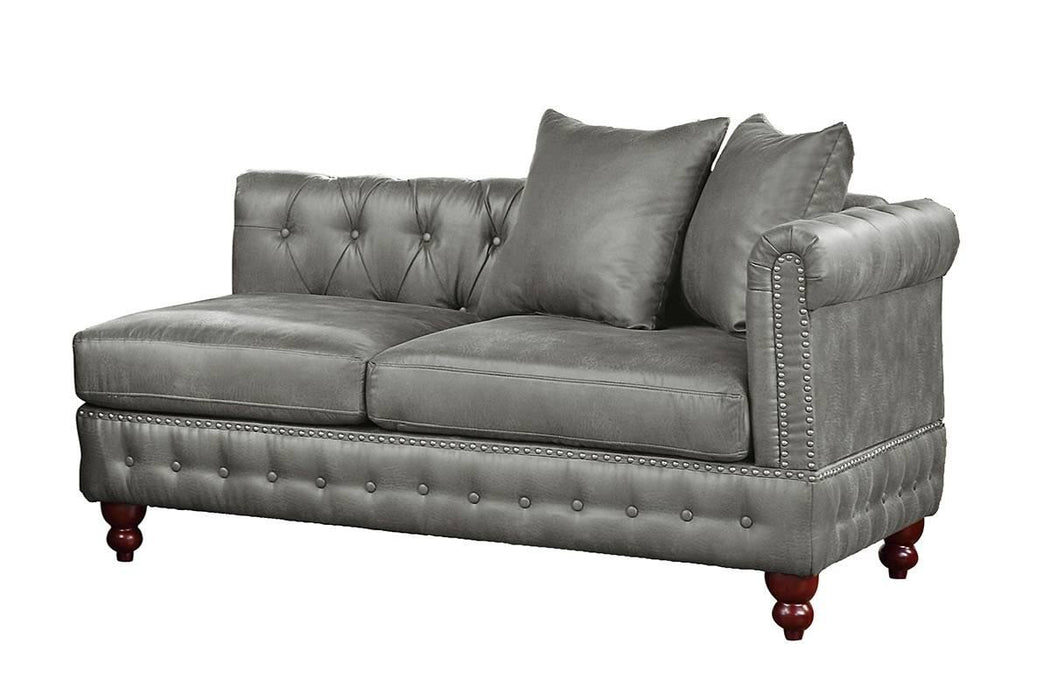 Chixin Reversible L/R One-Arm Chaise Lounge in Slate Grey