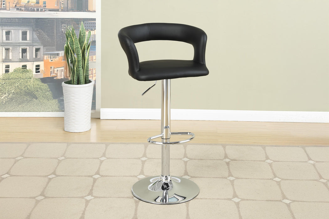 Huifur Adjustable Bar Stool in Black