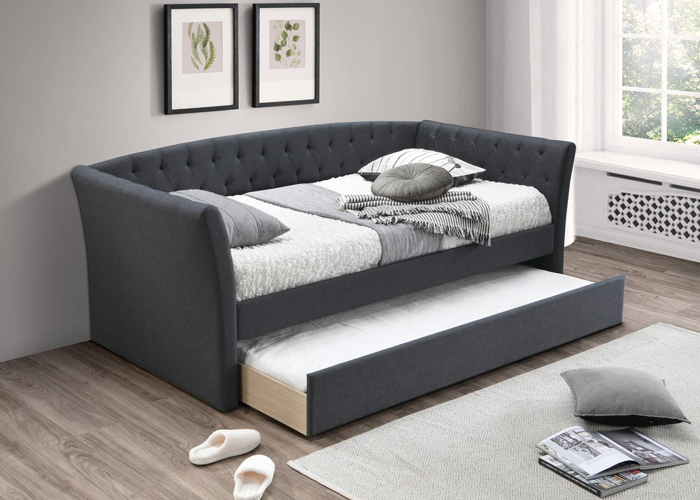 Liihcc Day Bed/Charcoal Burplap in Charcoal / Na