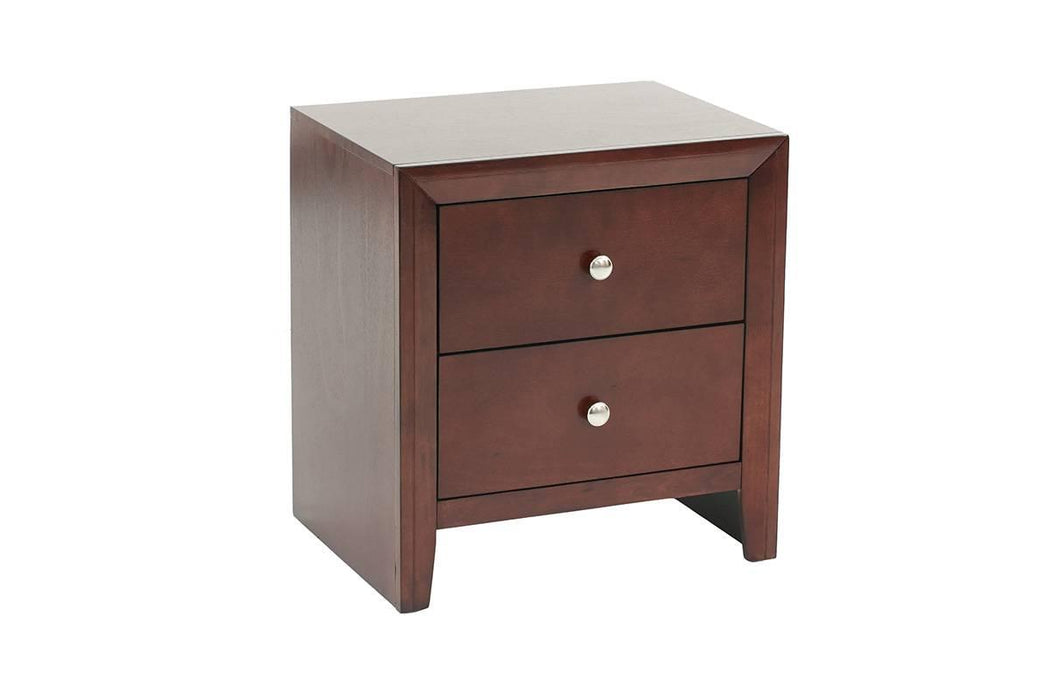 Liihfd Night Stand 22" X 16" X 24"H in Brown Cherry
