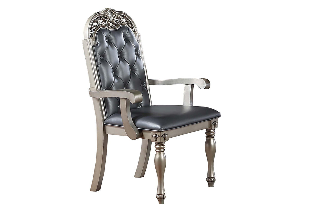 Sfvnco Dining Arm Chair in Silver