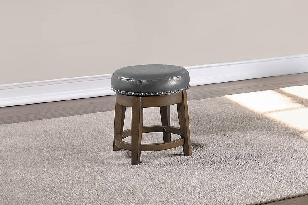 Sfvnco Swivel Stool in Grey Pu/Walnut Frame