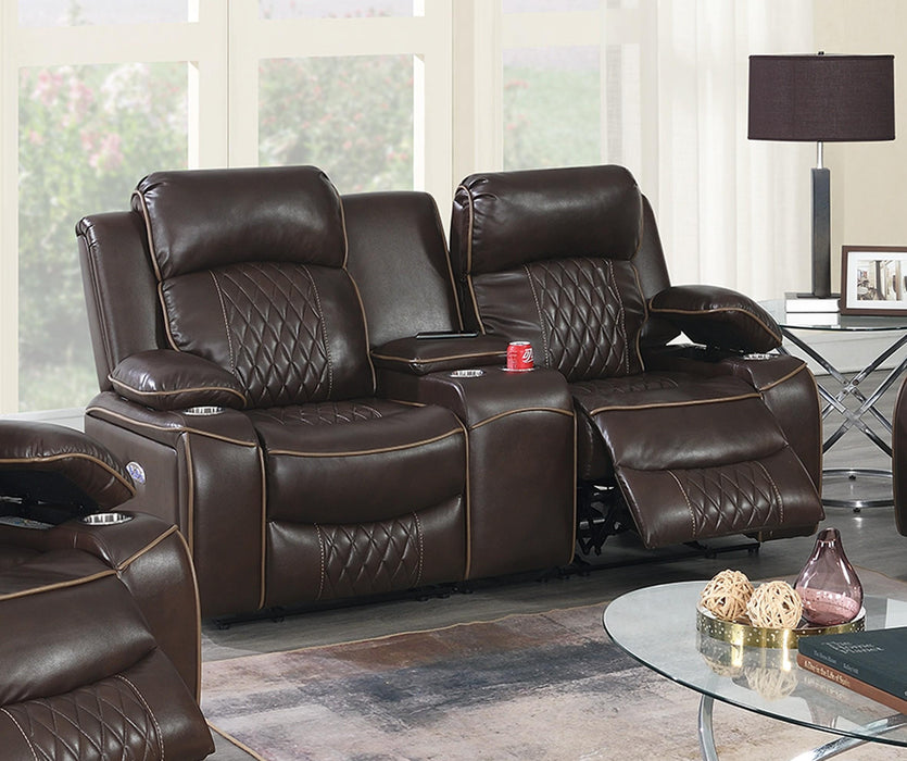 Taiyus Power Loveseat in Brown