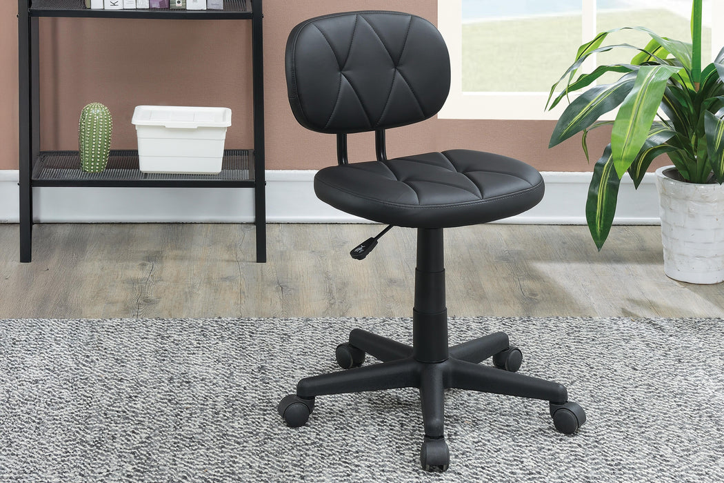Uefurn Office Chair/Faux Leather in Black