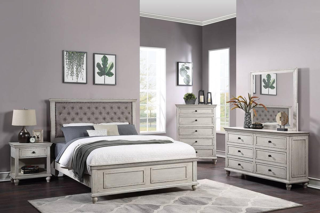 Vfvnco Eastern King Bed in Antique White