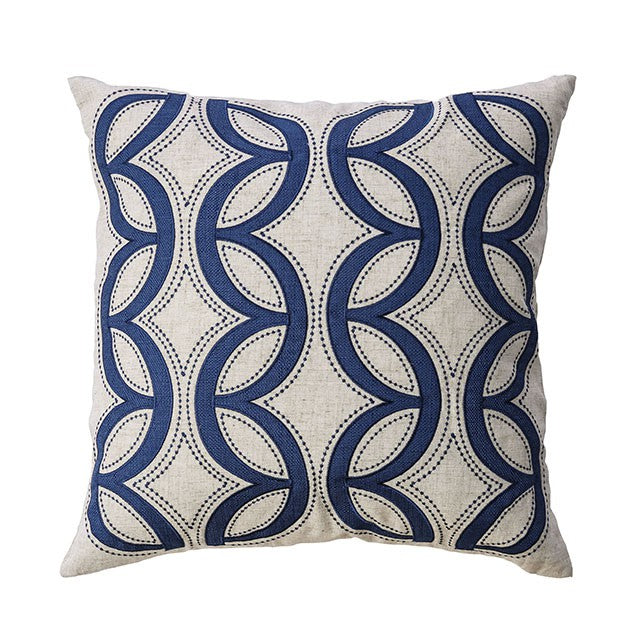 Teri Natural/Indigo 20" X 20" Pillow, Natural & Indigo (2/CTN)